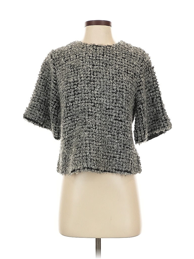 Pre-owned 7 For All Mankind Cardigan Sweater In Gray