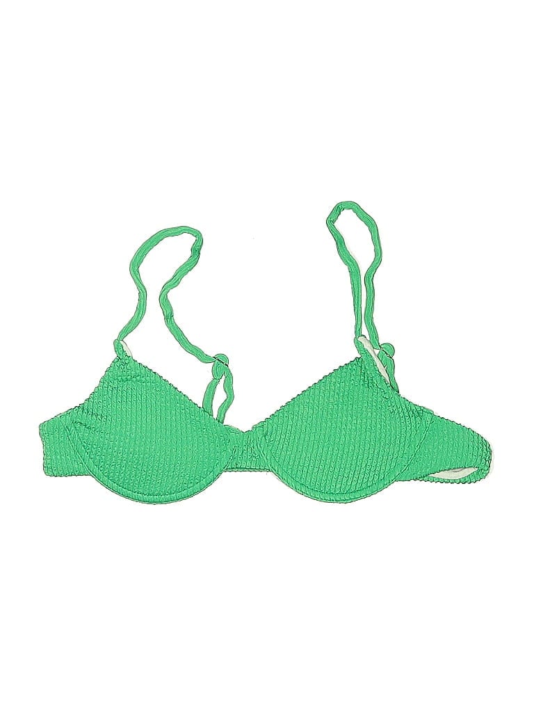 Pre-owned Assorted Brands Swimsuit Top Green Swimwear