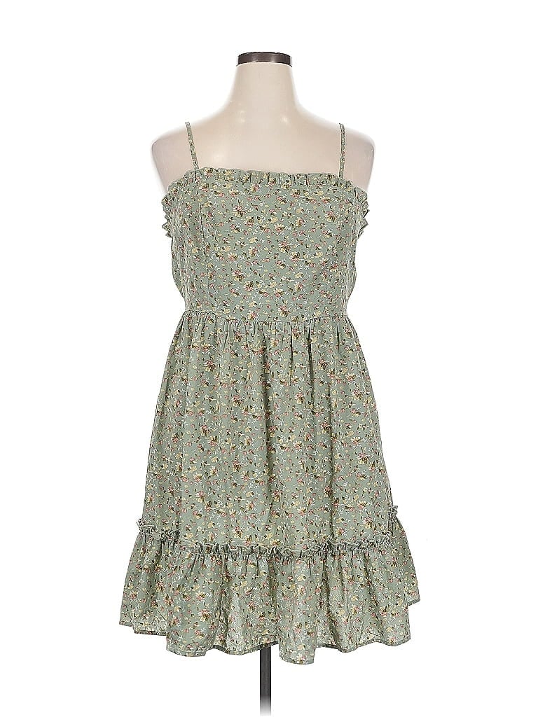 Pre-owned Shein Curve Casual Dress In Green
