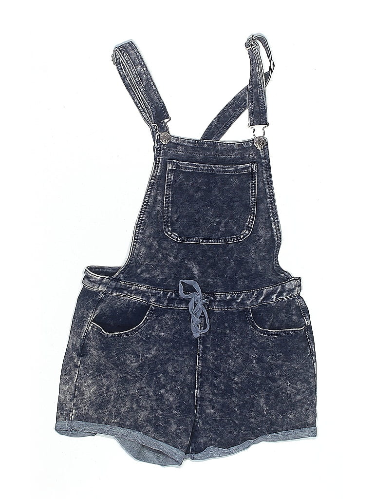 Pre-owned Justice Kids' Overall Shorts In Blue