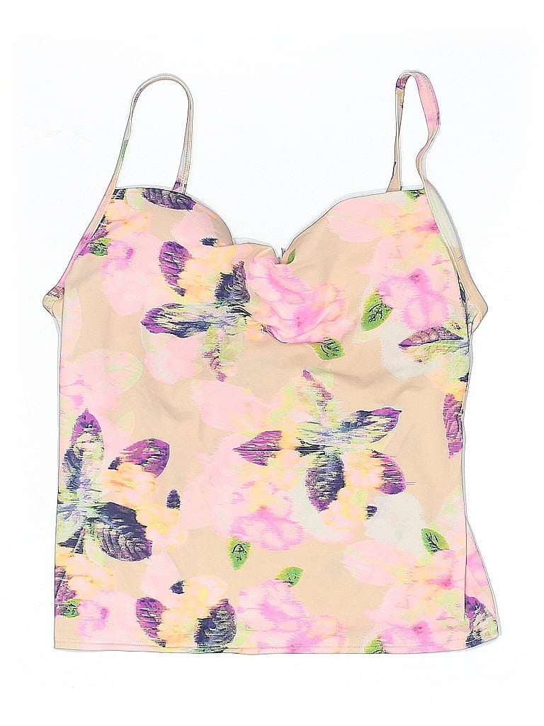Pre-owned Victoria's Secret Swimsuit Top Pink Floral Pattern Swimwear