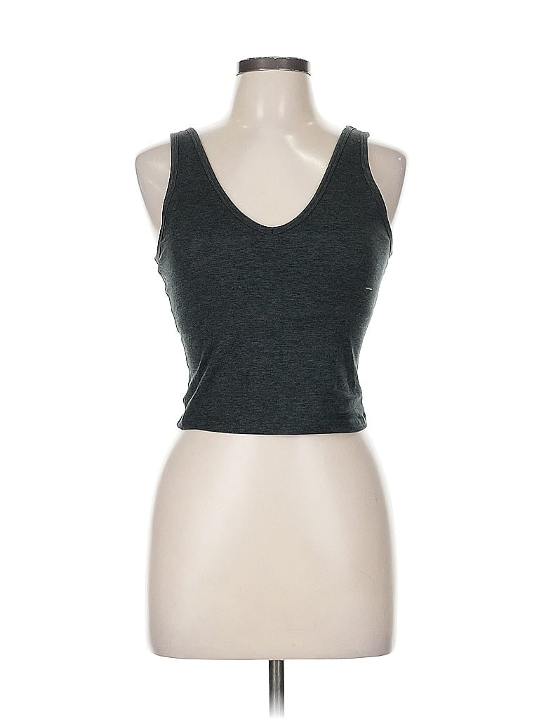 Pre-owned Assorted Brands Tank Top Gray Halter Neckline Tops