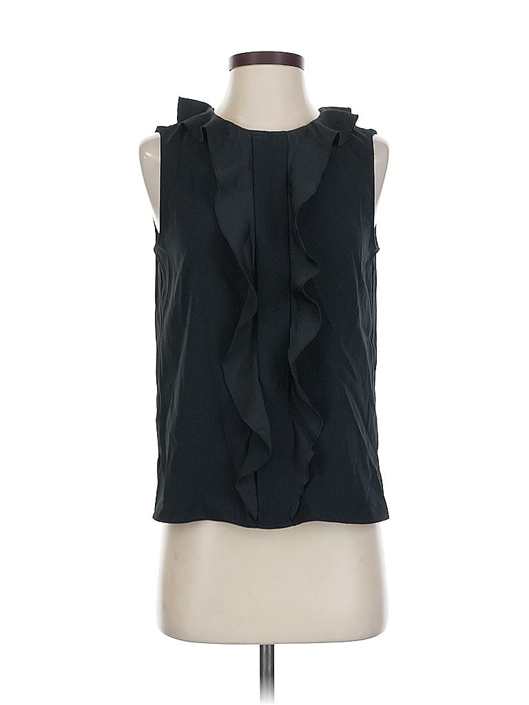 Pre-owned Ann Taylor Factory Sleeveless Blouse In Black