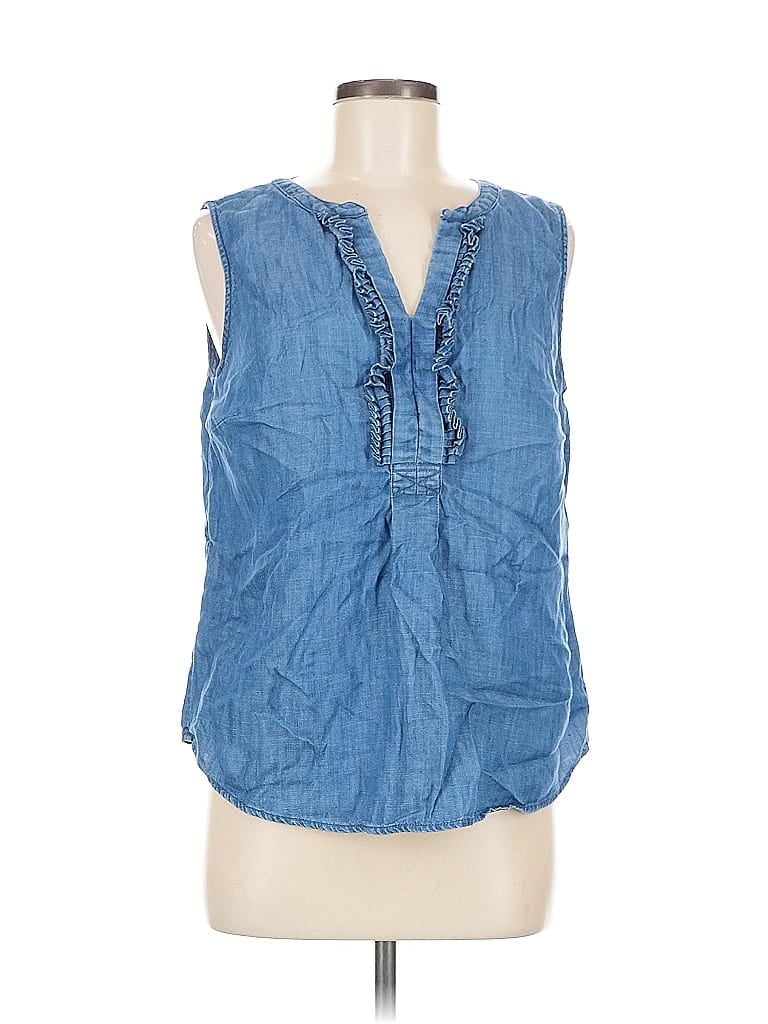 Click to view more detailed imagery on our partner's website Pre-owned Talbots Sleeveless Blouse In Blue
