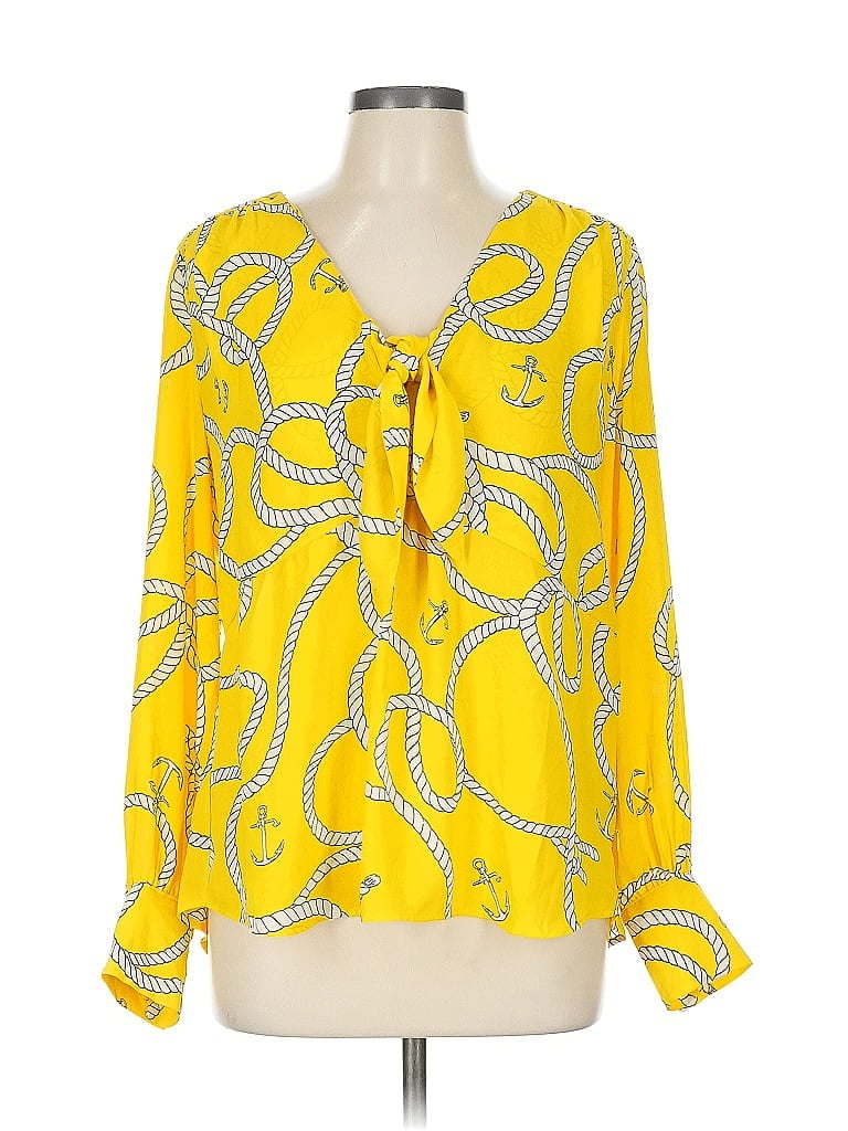 Click to view more detailed imagery on our partner's website Pre-owned Cabi 3/4 Sleeve Blouse In Yellow