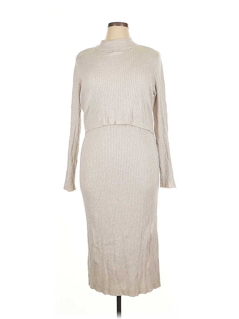 Pre-owned Sonoma Goods For Life Casual Dress In Gray