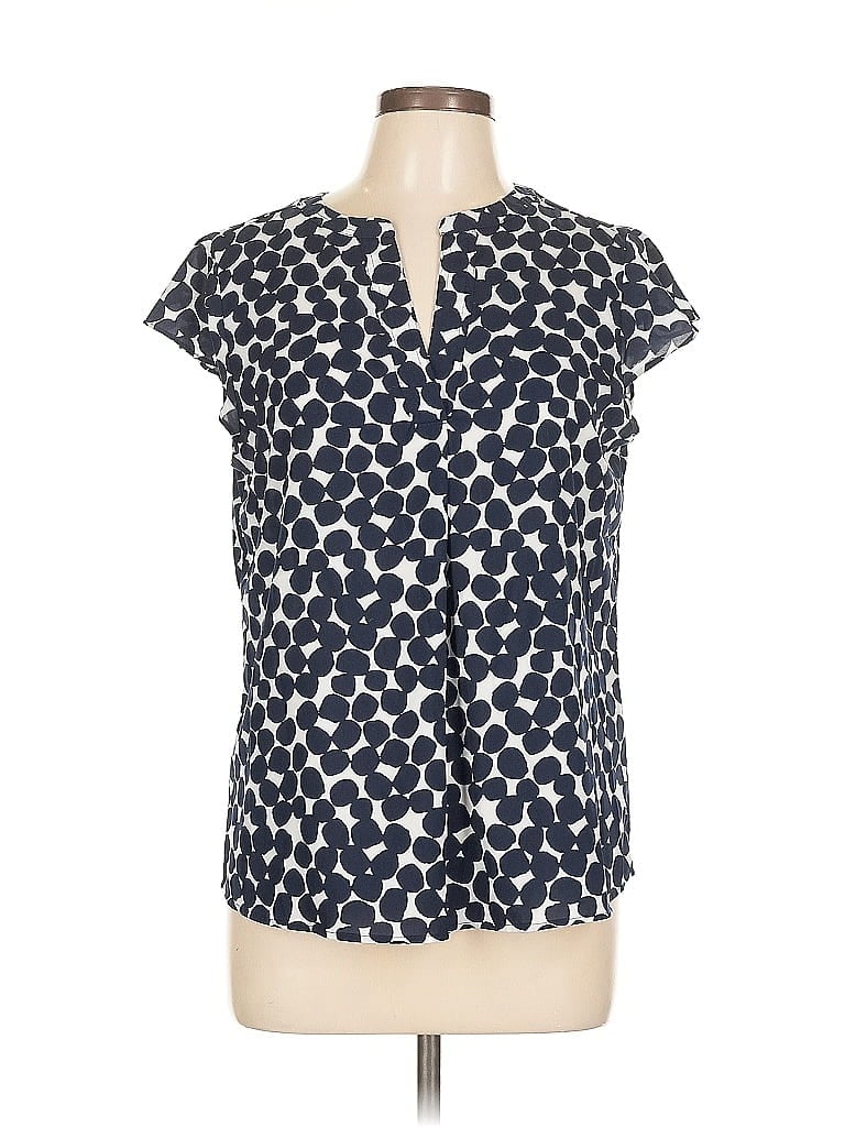 Pre-owned Calvin Klein Short Sleeve Blouse In Blue