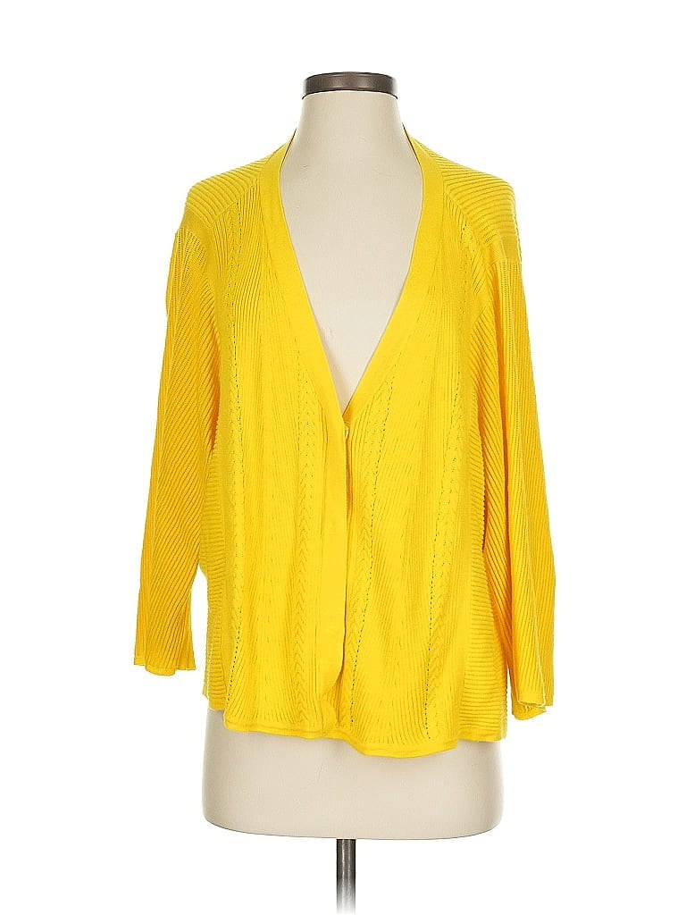 Pre-owned Cabi Cardigan Sweater In Yellow
