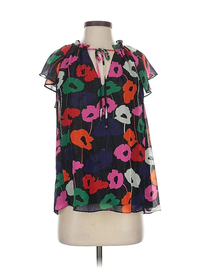 Click to view more detailed imagery on our partner's website Pre-owned Milly Short Sleeve Blouse In Black