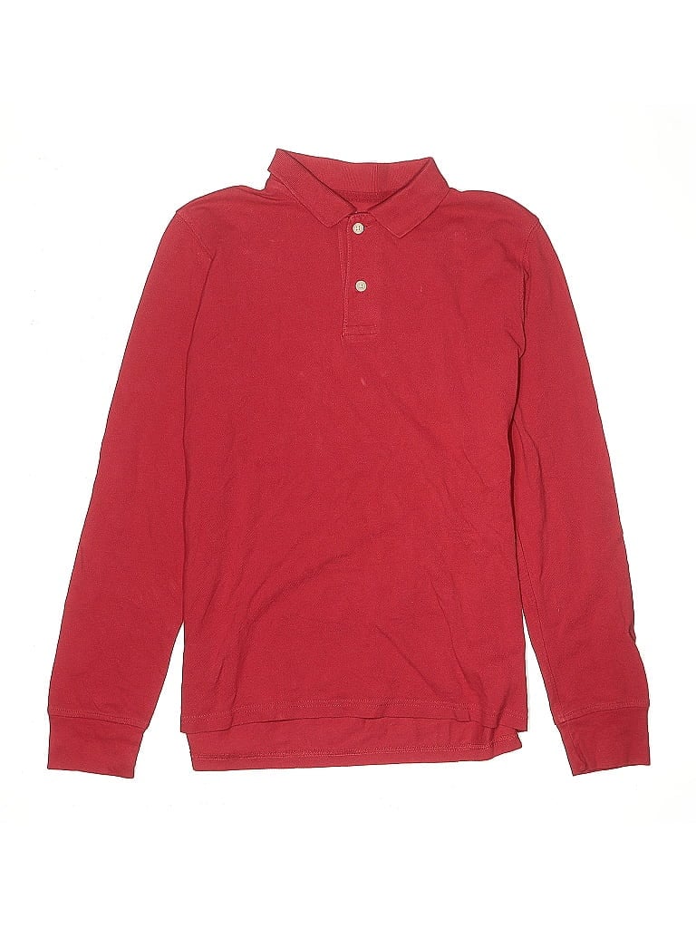 Click to view more detailed imagery on our partner's website Pre-owned Gap Kids' Long Sleeve Polo Shirt In Red