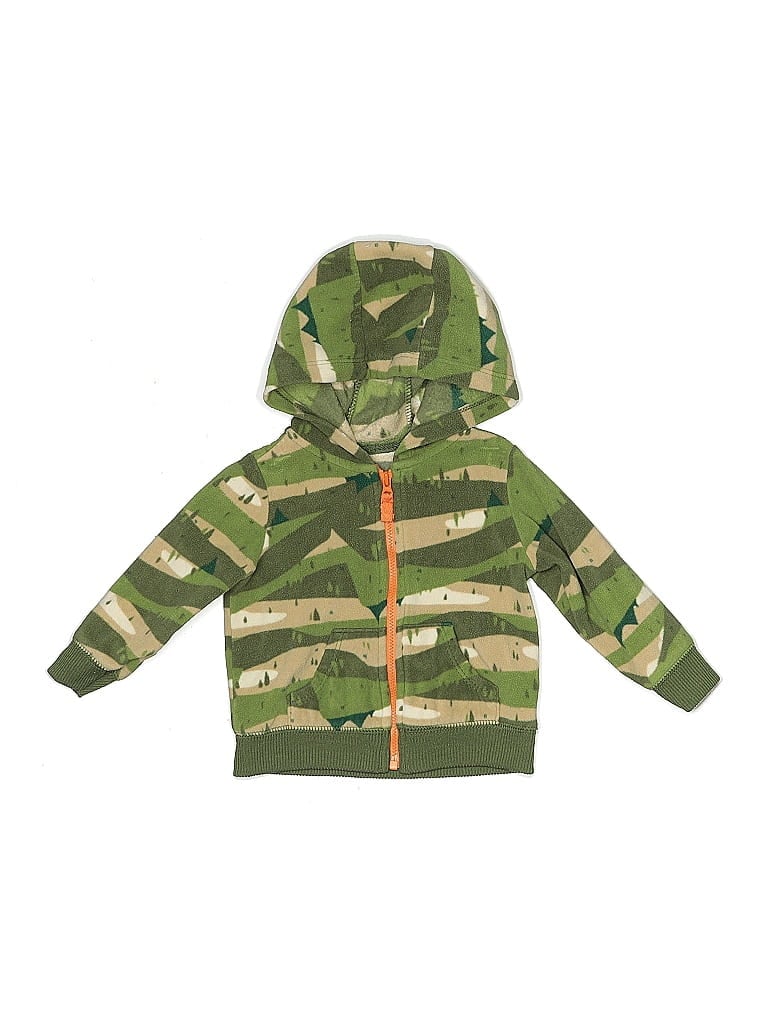 Pre-owned Carter's Babies' Zip Up Hoodie In Green
