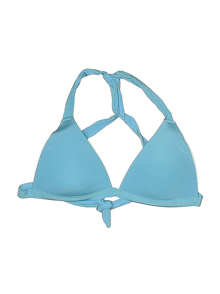 Pre-owned Voda Swim Swimsuit Top Blue Swimwear