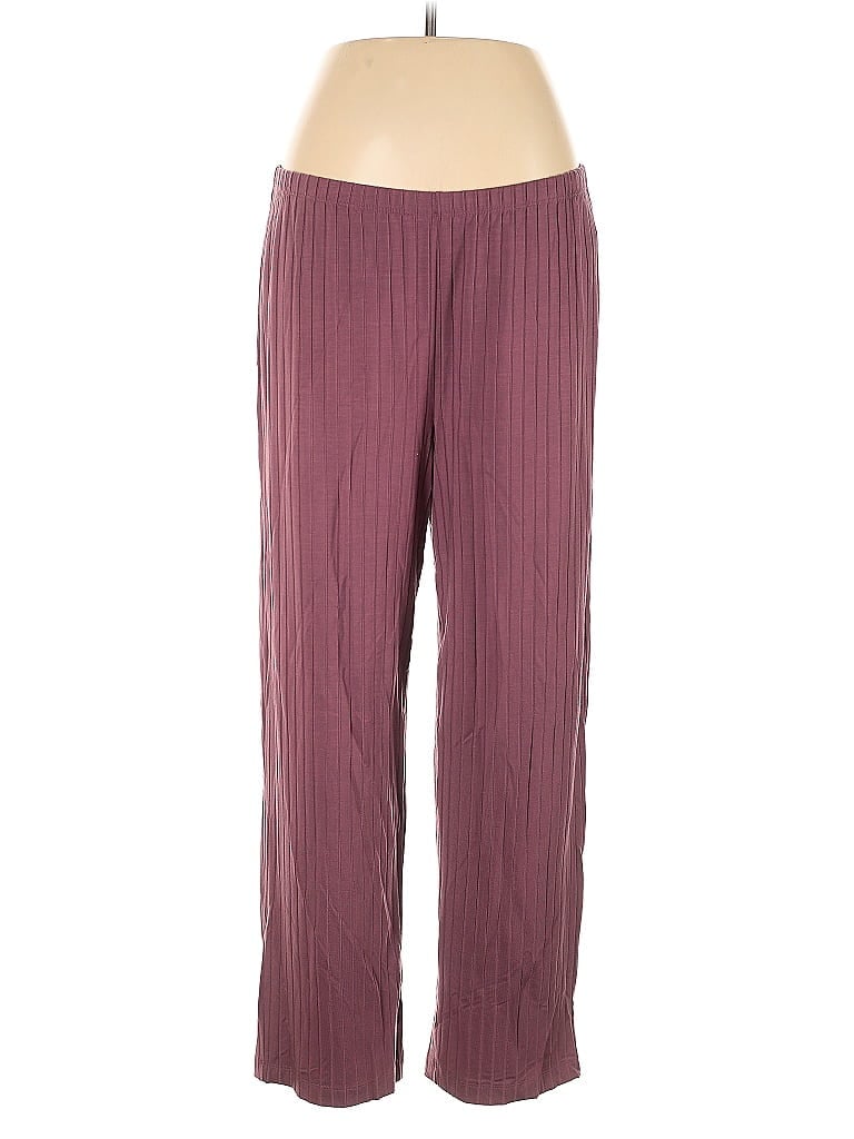 Pre-owned Eileen Fisher Casual Pants In Burgundy