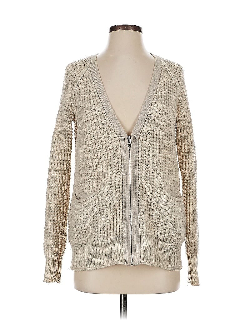 Pre-owned Wilfred Free Wool Cardigan Sweater In Brown