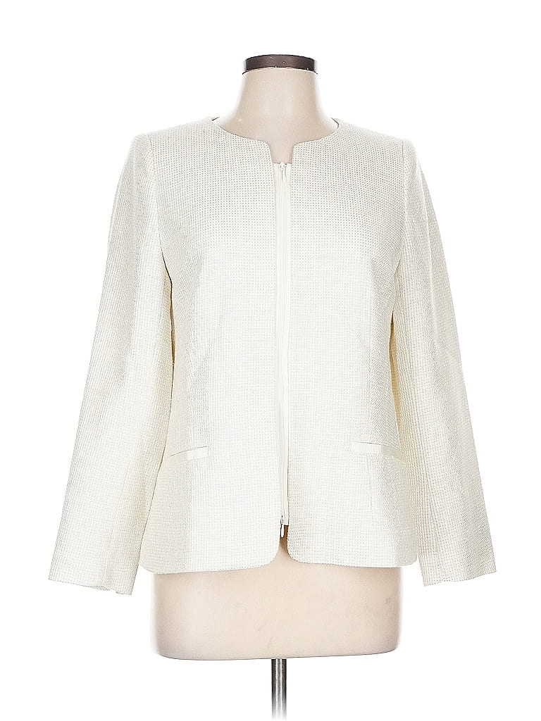 Pre-owned Lafayette 148 Jacket In White