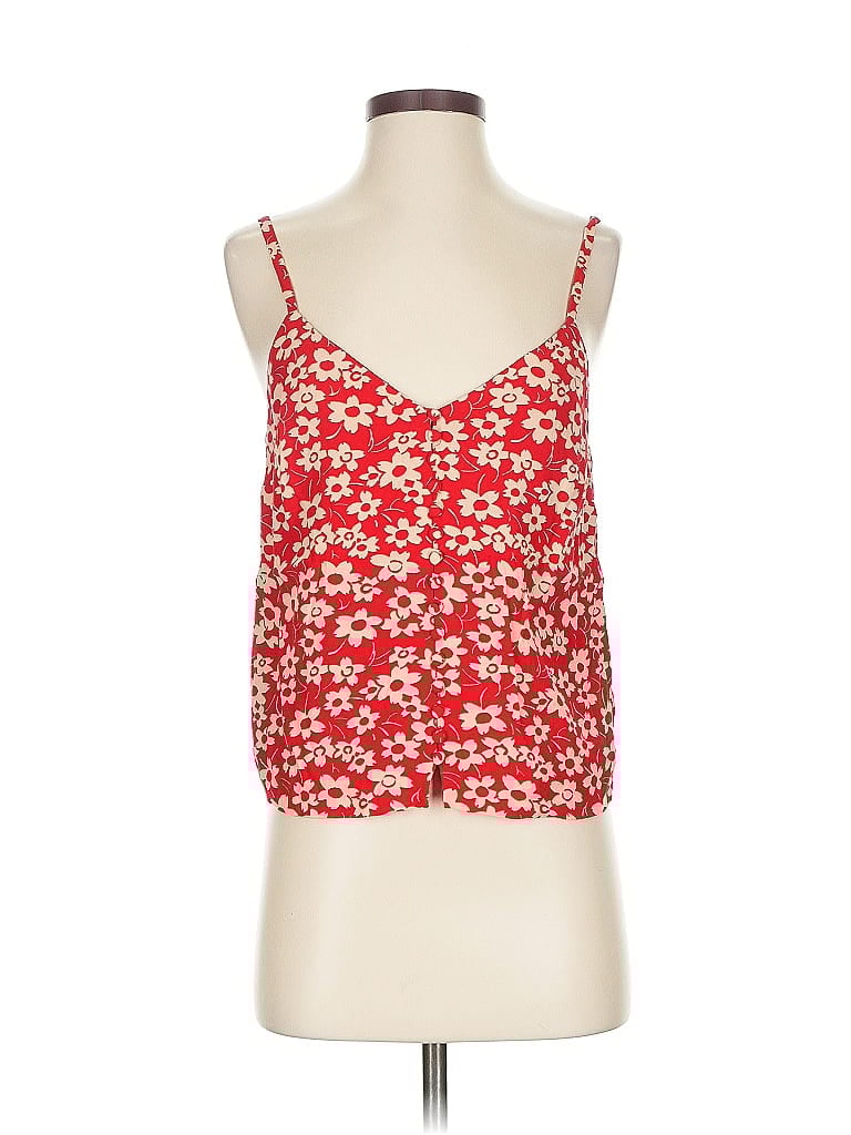 Pre-owned Madewell Sleeveless Blouse In Red