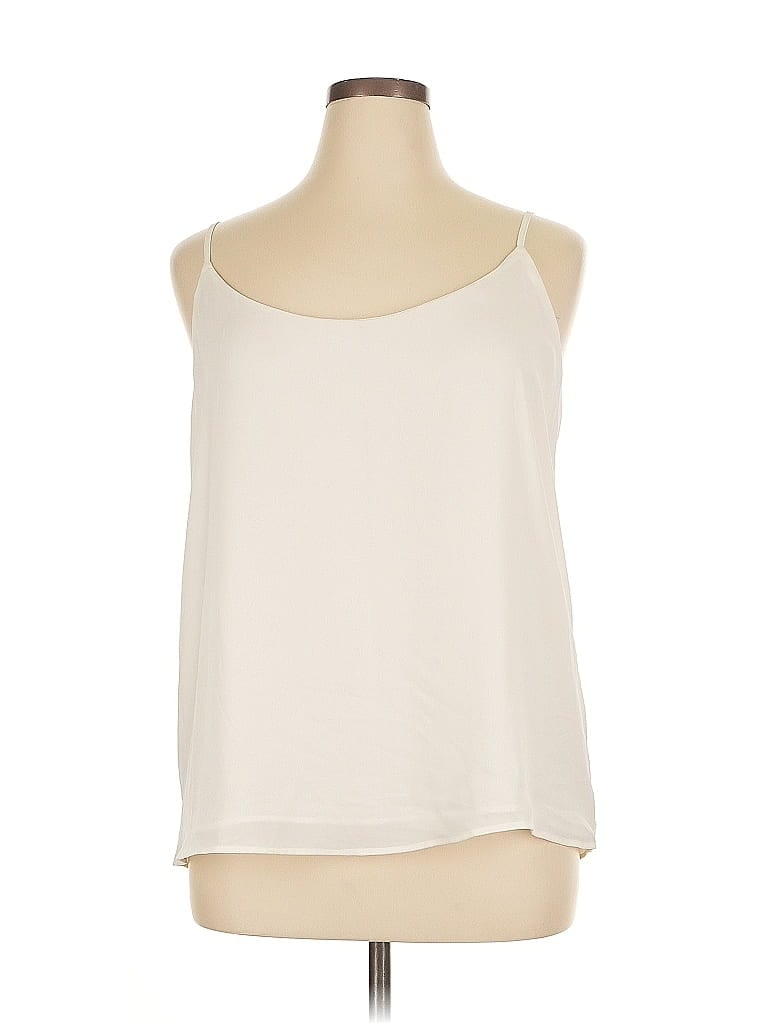 Pre-owned Ann Taylor Sleeveless Blouse In White