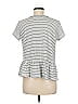 Caslon Gray White Short Sleeve Top Size M (petite) - photo 2