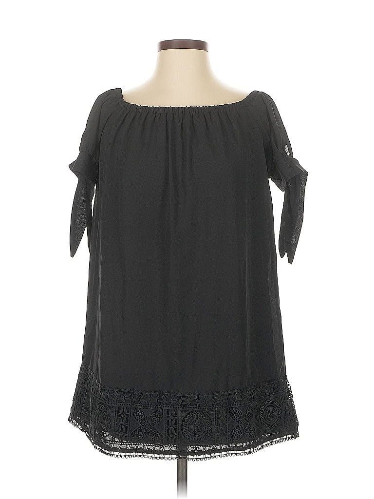 Pre-owned Lulus 3/4 Sleeve Blouse In Black