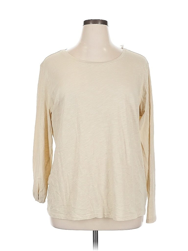 Pre-owned Universal Thread 3/4 Sleeve T-shirt In White