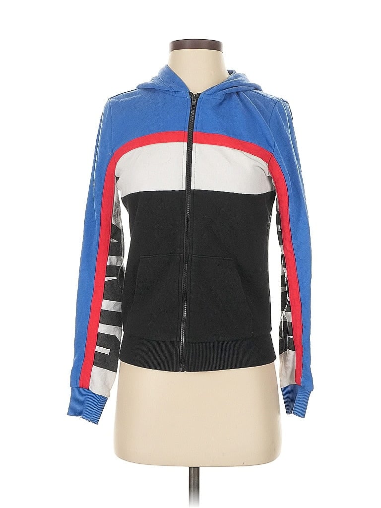 Pre-owned Victoria's Secret Pink Zip Up Hoodie In Blue