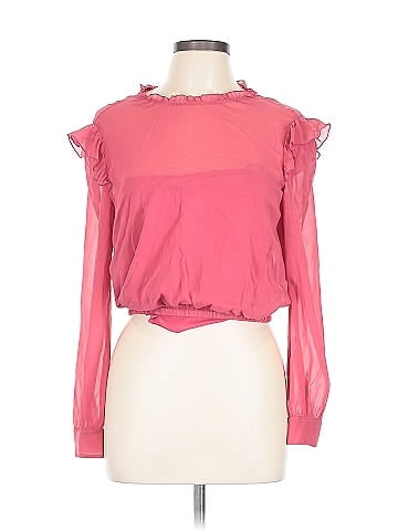 RED Valentino Long Sleeve Silk Top (view 1)