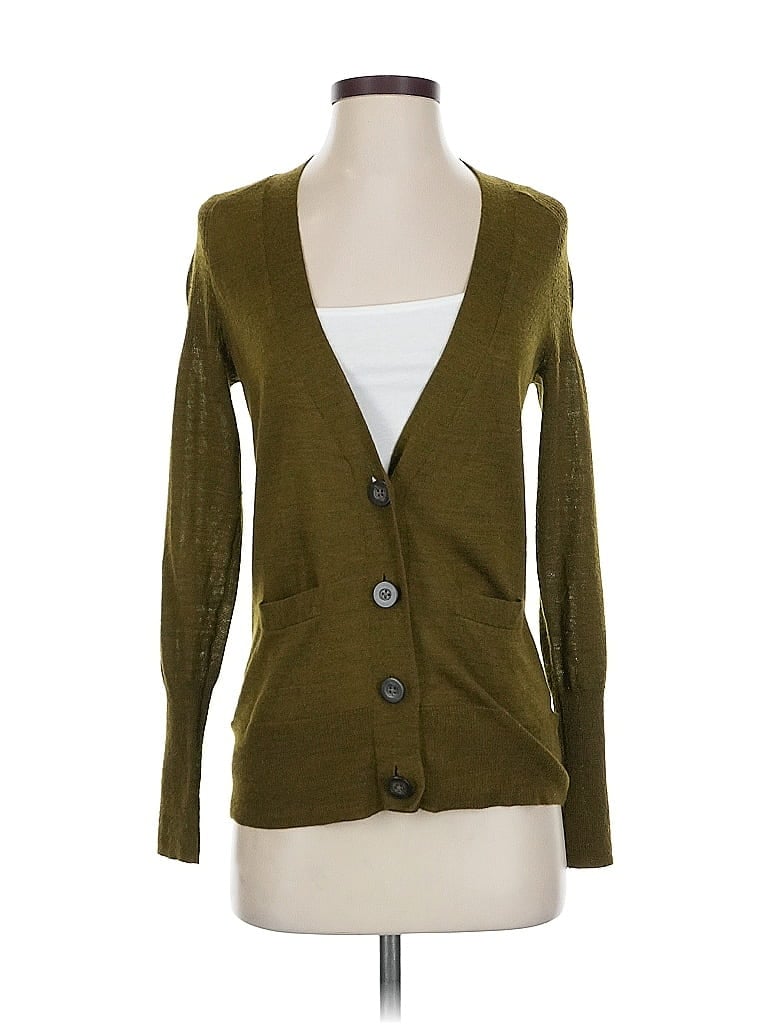 Pre-owned Ann Taylor Loft Cardigan Sweater In Green