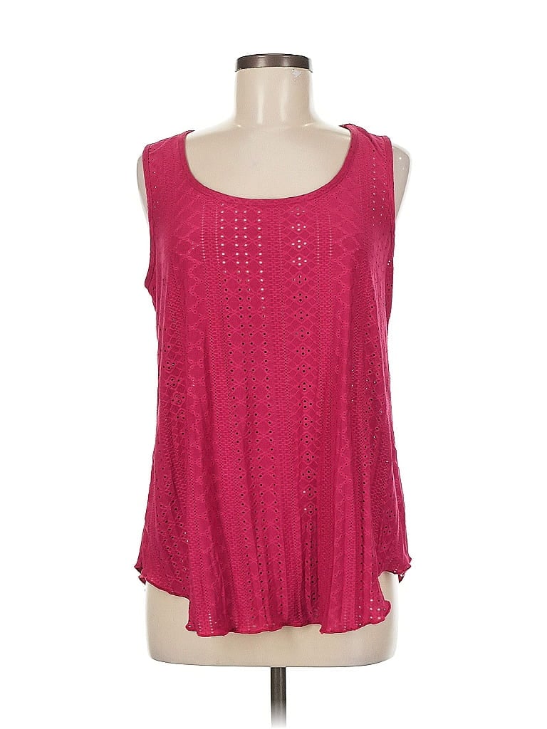 Pre-owned Unbranded Tank Top Pink Cold Shoulder Neckline Tops