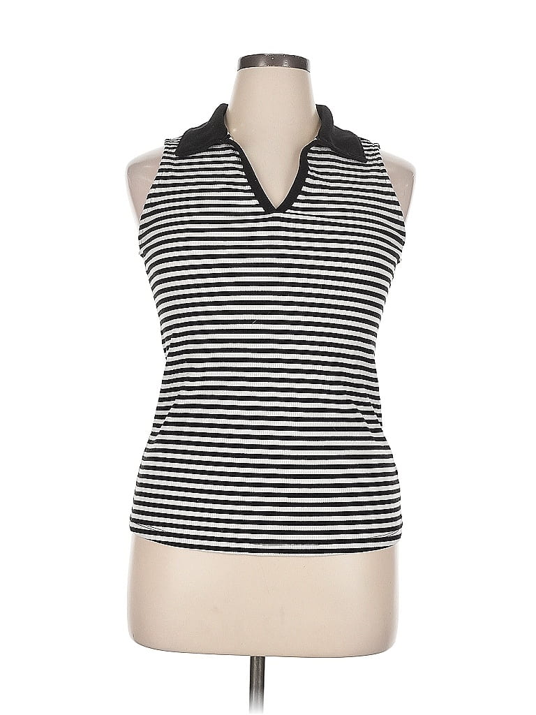 Pre-owned Lane Bryant Tank Top Black Halter Neckline Tops