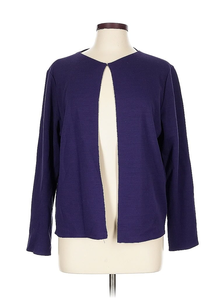 Pre-owned Eileen Fisher Cardigan Sweater In Purple