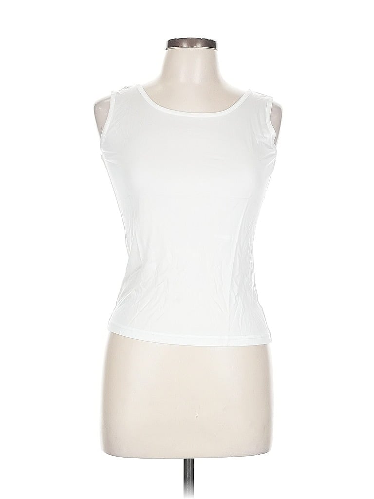 Pre-owned Unbranded Sleeveless T-shirt In White
