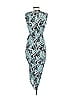 Bebe 100% Polyester Paisley Teal Green Cocktail Dress Size XS - photo 2