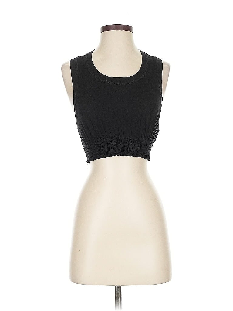 Pre-owned Fp Beach Tank Top Black Strapless Neckline Tops