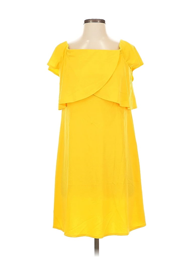 H By Halston Casual Dress In Yellow
