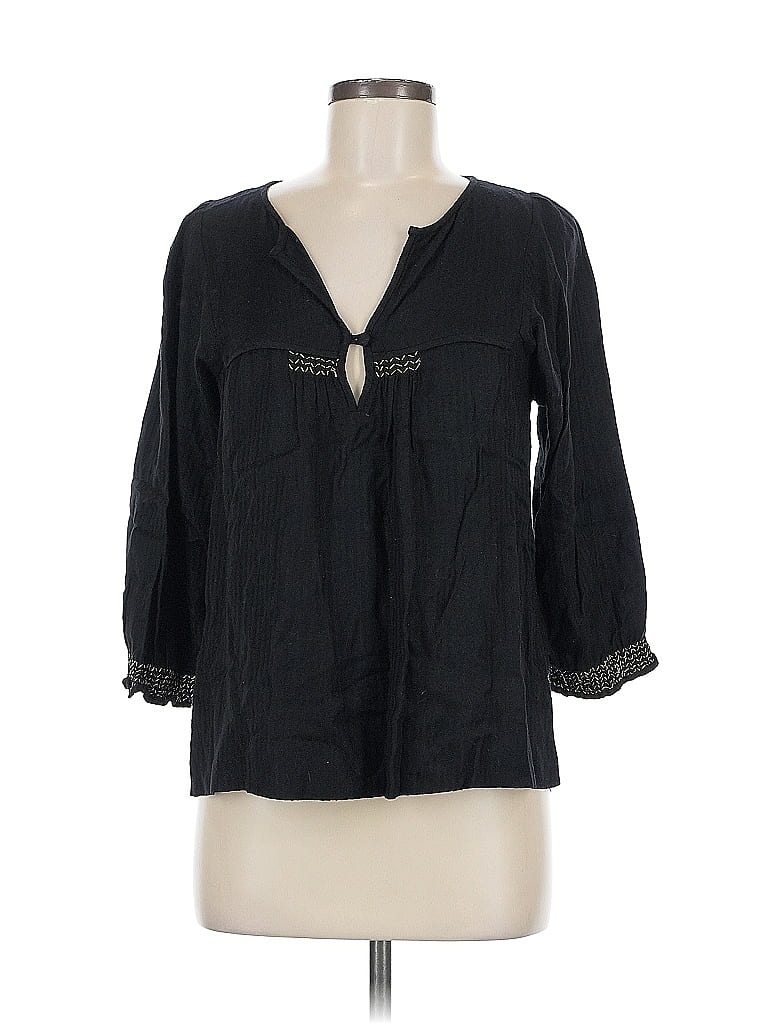 Pre-owned Iro 3/4 Sleeve Blouse In Black