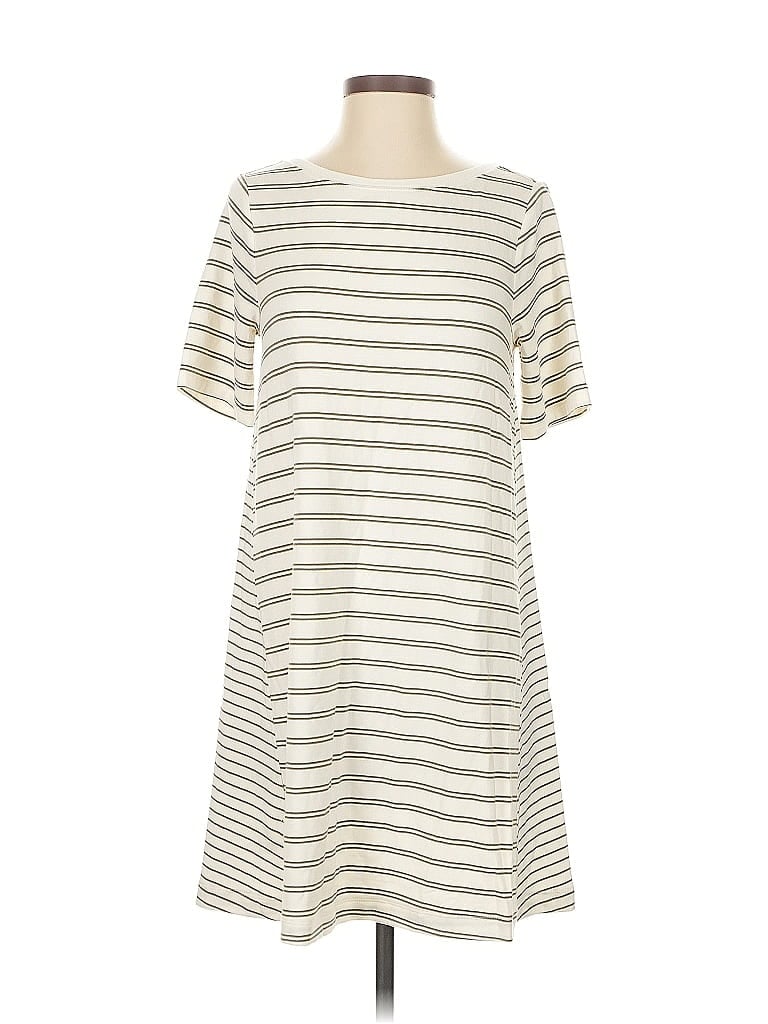 Pre-owned Lou & Grey Casual Dress In White