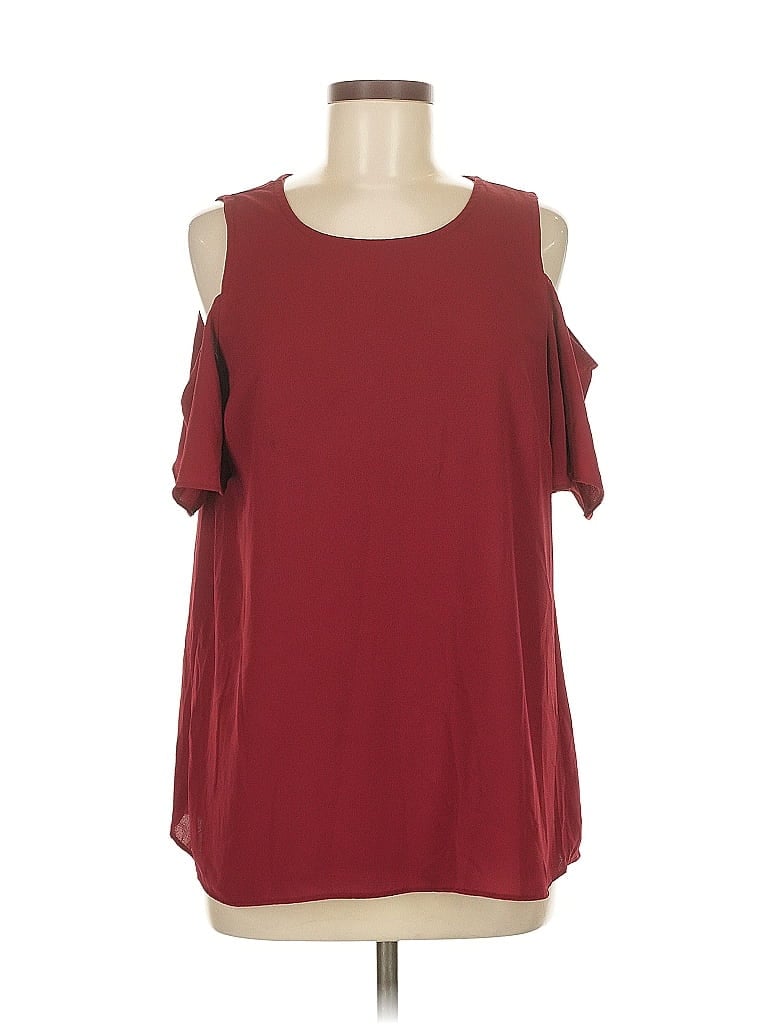 Pre-owned Bobeau Sleeveless Blouse In Burgundy