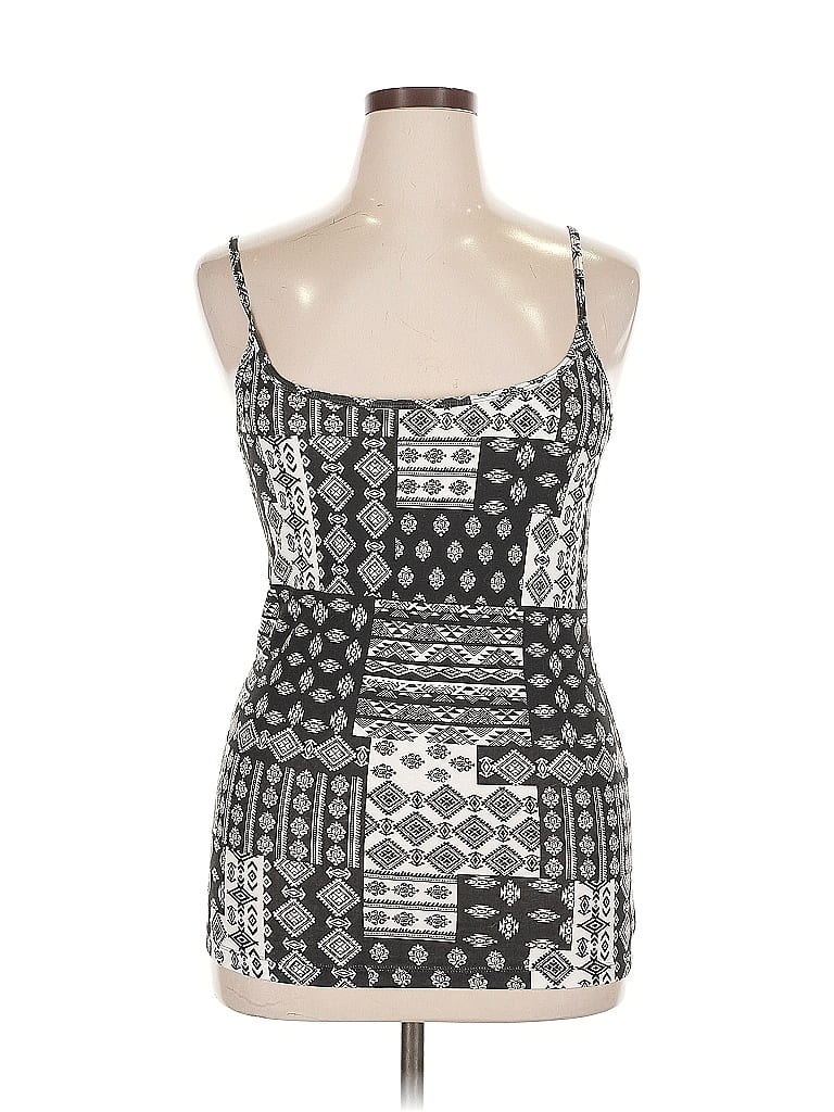 Rue21 Tank Top Silver Square Neckline Tops In Gray