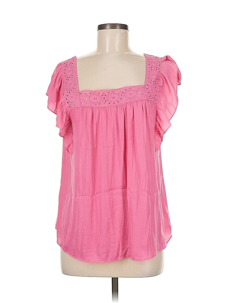 Pre-owned J By Joie Short Sleeve Blouse In Pink
