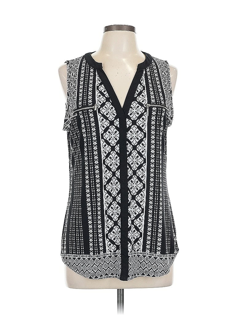 Pre-owned Inc International Concepts Tank Top Black Halter Neckline Tops