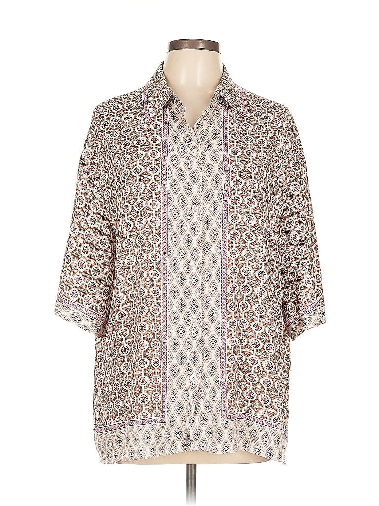 Pre-owned Max Studio 3/4 Sleeve Blouse In Brown