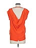 MYNE 100% Silk Orange Short Sleeve Top Size S - photo 2