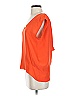 MYNE 100% Silk Orange Short Sleeve Top Size S - photo 5