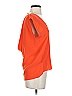 MYNE 100% Silk Orange Short Sleeve Top Size S - photo 4