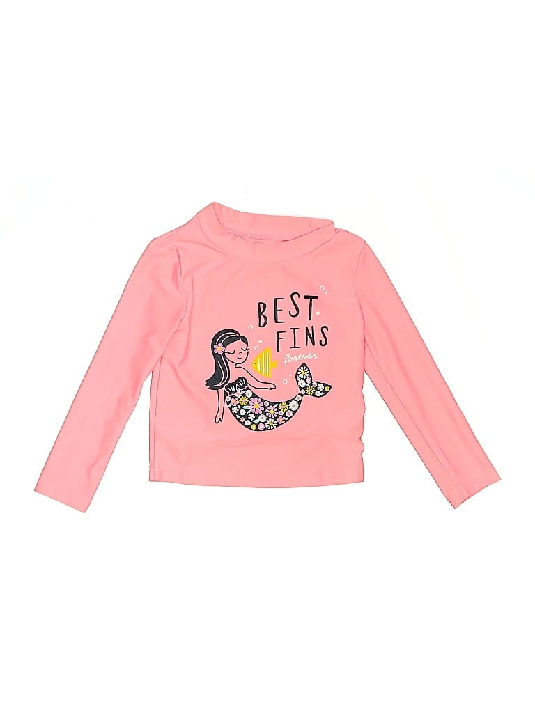 Click to view more detailed imagery on our partner's website Pre-owned Carter's Kids' Rash Guard In Pink