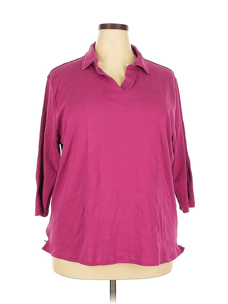 Pre-owned Serengeti 3/4 Sleeve Blouse In Purple