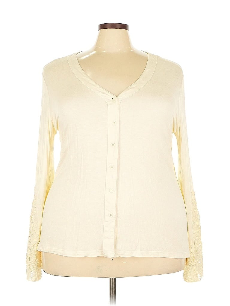 Pre-owned Forgotten Grace Long Sleeve Blouse In White