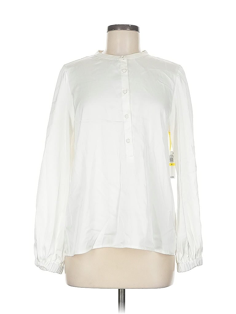 Cece Long Sleeve Blouse In White