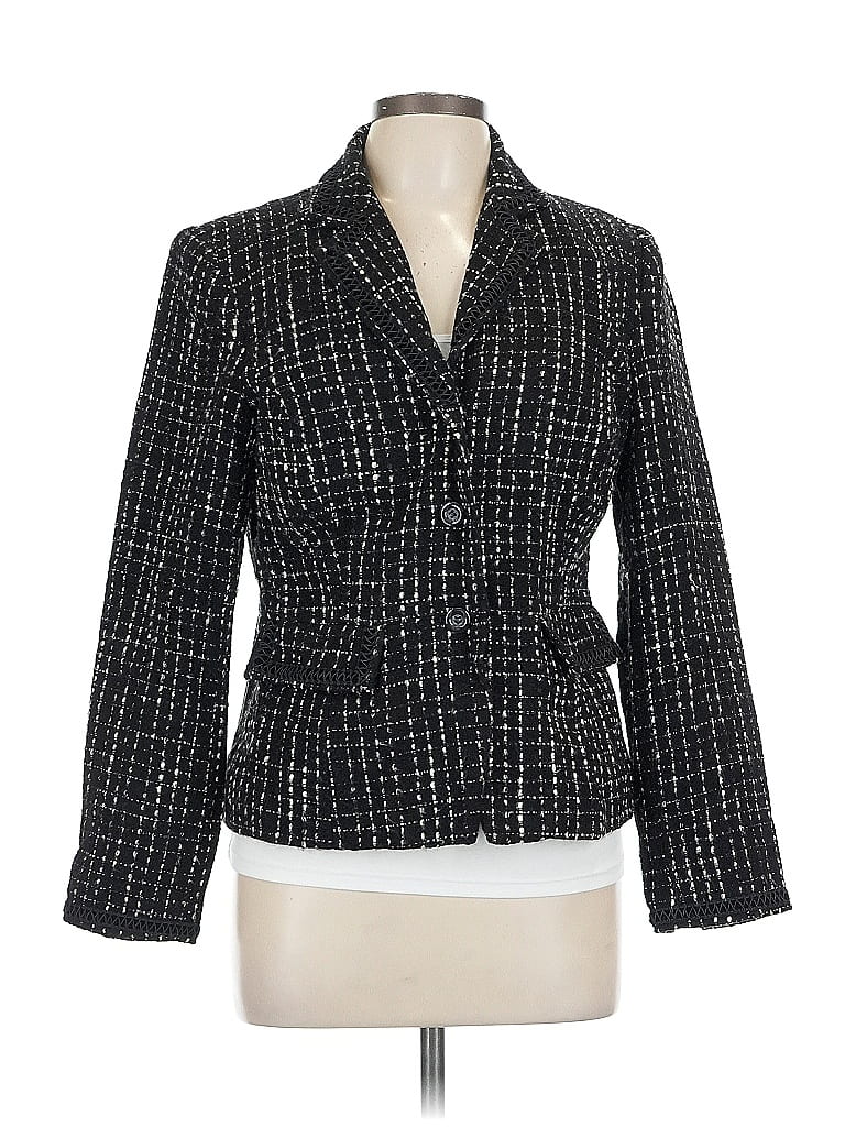 Pre-owned Evan Picone Blazer Jacket In Black