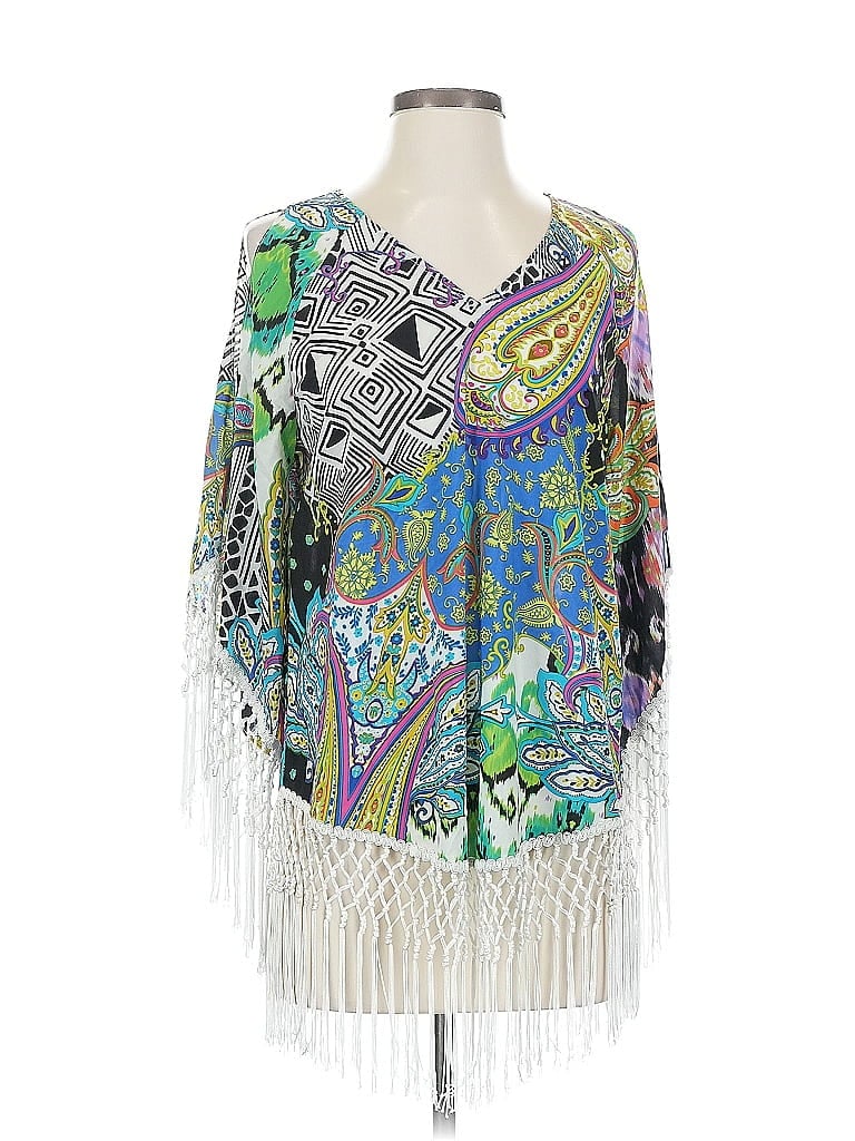 Pre-owned Chico's 3/4 Sleeve Blouse In Green